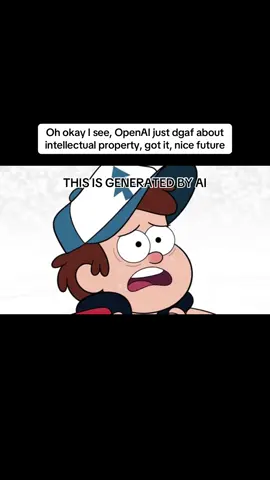 got it so they just don’t care about copyright, Sora 2 can straight up make Gravity Falls, Alex Hirsch will absolutely hate ts, @disney can you sue them lol #ai #copyright #animation #gravityfalls 