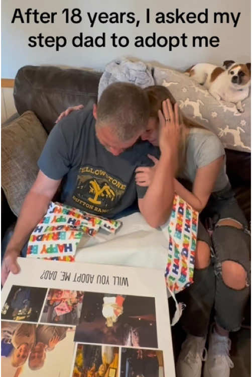 He asked his step father to adopt him ❤️#Love #family #amazing #shoutoutot#adoption #stepdad #adoptionstory #adoptedstepdaughter #adoptionpapers #reaction #fyp#usa
