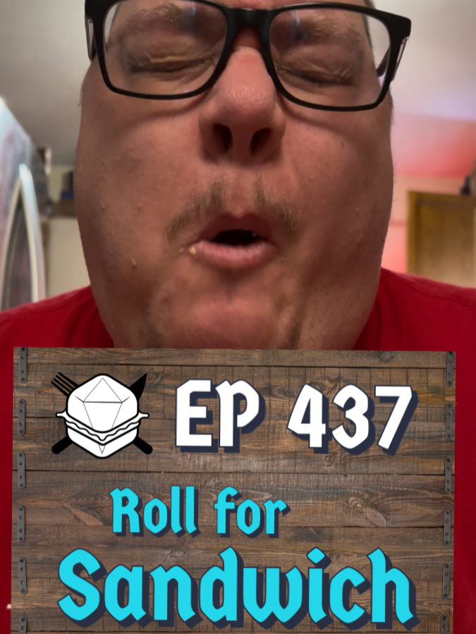 S9 - E437 - 10/1/25 - I will be talking about this a lot this month! Super excited! @dungeoninabox  . . . #rollforsandwich #food #dungeonsanddragons #dice #sandwichrecipe