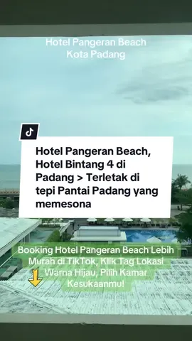 Hotel Pangeran Beach, Padang > Terletak di tepi Pantai Padang yang memesona, Hotel Pangeran Beach adalah hotel bintang 4 yang menghadirkan kenyamanan modern dengan sentuhan budaya Minang. Dengan lokasi strategis hanya beberapa menit dari pusat kota Padang, hotel ini menjadi pilihan ideal bagi wisatawan bisnis maupun liburan. Kami menawarkan berbagai fasilitas lengkap, termasuk kolam renang outdoor, restoran dengan cita rasa lokal dan internasional, serta ballroom mewah untuk kebutuhan meeting, konferensi, maupun resepsi pernikahan. Menyediakan suasana romantis tepi pantai, hotel kami juga dikenal sebagai salah satu venue wedding terbaik di Padang. Nikmati kenyamanan kamar dengan pemandangan laut atau kota yang memukau, layanan ramah, dan akses mudah ke destinasi populer seperti Pantai Air Manis dan kawasan kuliner Minangkabau. Klik Tag Lokasi Warna Hijau, Pilih Kamar Kesukaanmu ! #hotelmurah ##wisatapadang #staycationakhirpekan #jelajahakhirpekan #pangeranbeachhotelpadang #viral 