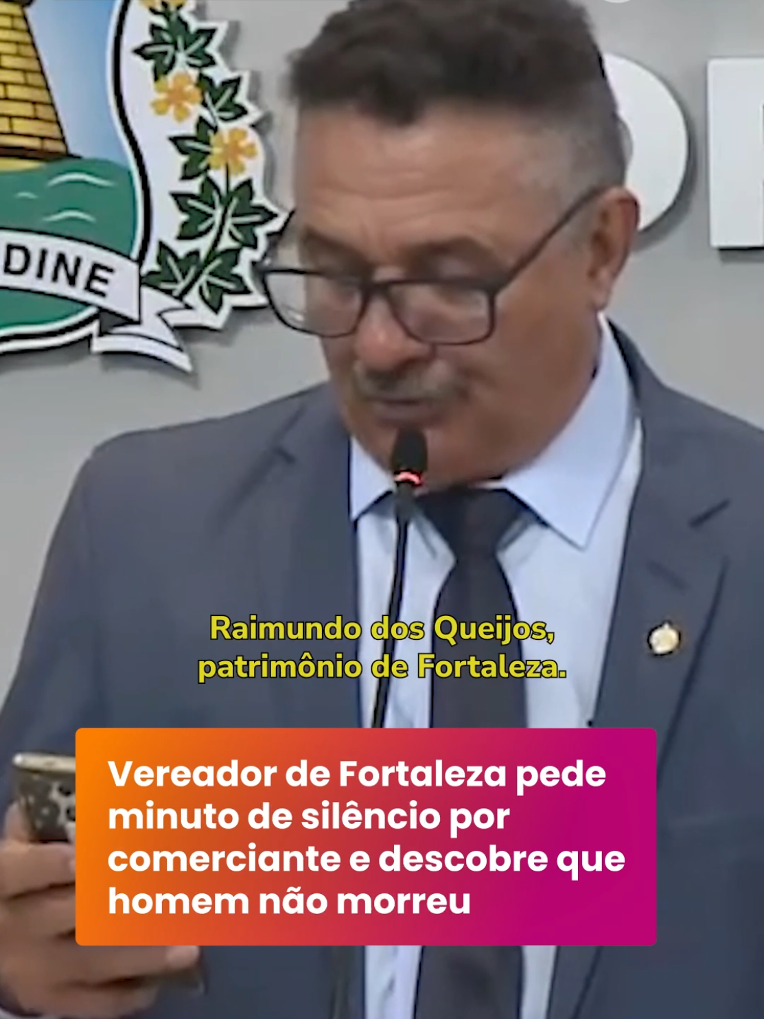 Ele está bem, viu? 😅 Vereadores de Fortaleza fizeram um minuto de silêncio, nesta terça (30), em homenagem ao comerciante Raimundo dos Queijos. Pouco depois, descobriram que a homenagem havia sido um ato falho, porque Raimundo não tinha morrido. #TerraBrasil #TerraNotícias #Fortaleza #CamaraMuncipal #Homenagem   