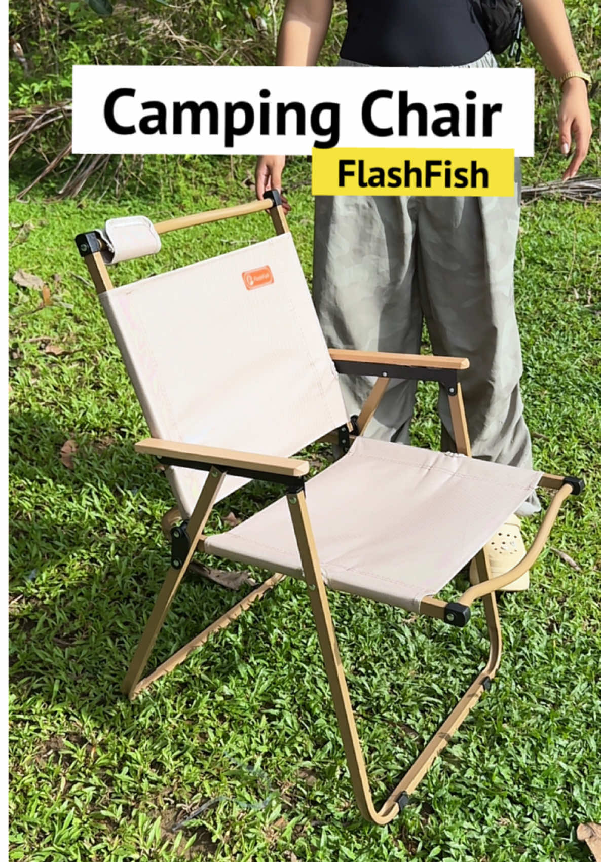 FlashFish Foldable Camping Chair  ✅Made of Strong Oxford Cloth Fabric and Alloy Steel Frame  ✅Available in Khaki and black Color  ✅Wear Resistant and Tear Resistant With a Durable Frame Build  ✅Foldable, Easy to Carry with Phone and Cup Holder Included  #outdoorchair #campingchair #chair #foldablechair #foldablecampingchair@FLASHFISH 