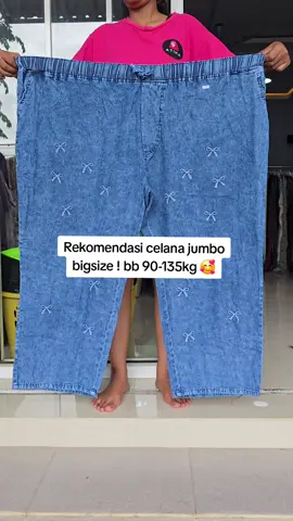 Celana Jeans Jumbo Bigsize Murah Kekinian BB 90-135KG #jeansjumbo #jeansbigsize #bigsizefashion 