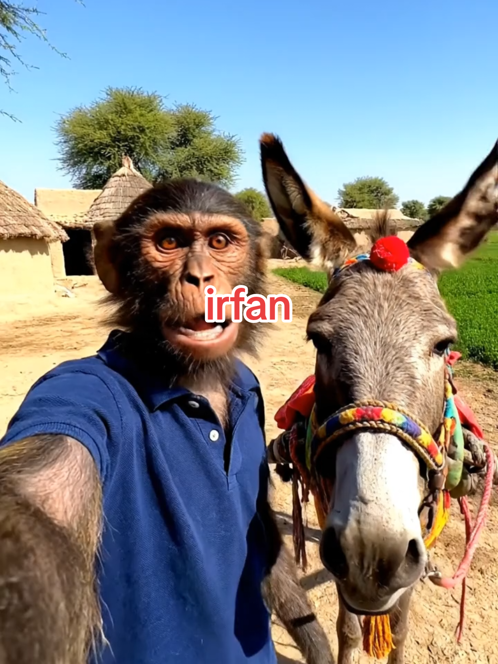 irfan ,Lolo Popo Krvana h to name comment karo, #monkeyvideos #fyp #viral 