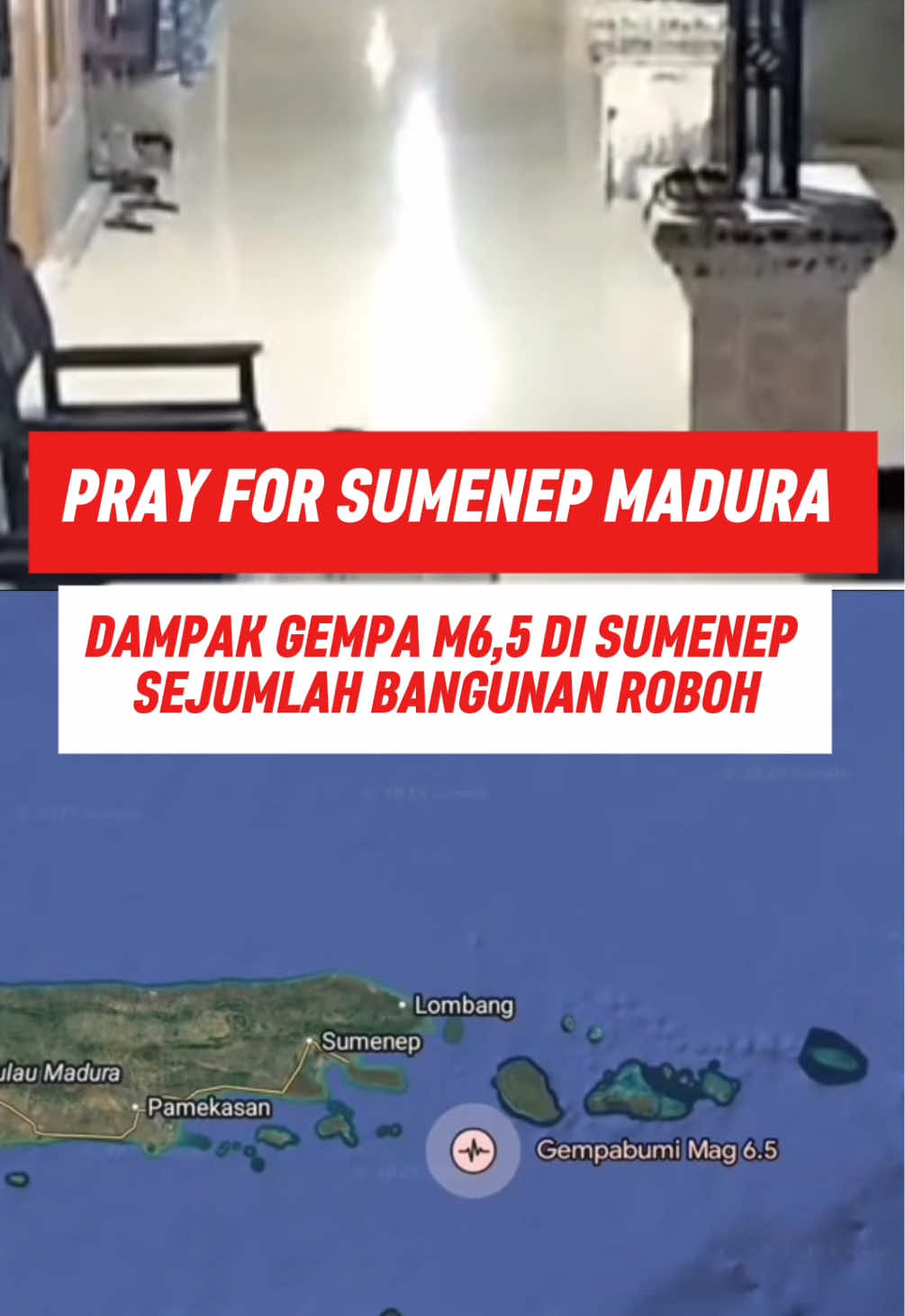 YaAllahh lindungilah pulau madura yang berpotensi gempa dan sekitarnya 🤲🏻🥹 #gempabumi #madura #gempa #gempasumenep #musibah 