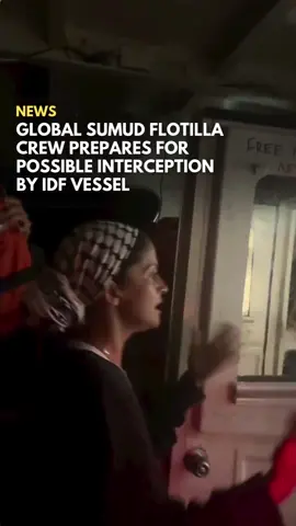 A video shared by crew member @Yasemin Acar shows members of the Global Sumud Flotilla putting on life vests and preparing for a possible Israeli interception in international waters. The flotilla, carrying humanitarian aid and activists, says it has now entered the “high-risk zone” in the Mediterranean — an area where past flotillas bound for Gaza have been attacked or stopped.  Organisers reported increasing drone activity over the ships, while an Israeli Navy vessel was spotted about 80km away. Israel’s public broadcaster KAN reported that the navy is preparing to intercept the flotilla, transfer activists onto a warship, and tow the boats to Ashdod. The flotilla set sail at the end of August with humanitarian supplies, including medical aid, in an effort to break Israel’s 18-year blockade of Gaza.  Follow @saysdotcom for more news updates. #SAYSnews