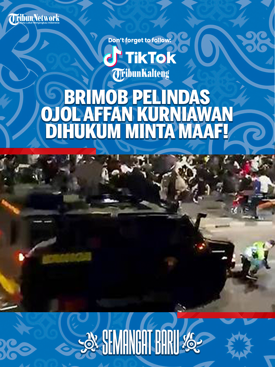 Briptu Danang Setiawan, penumpang kendaraan taktis (rantis) Brimob yang melindas pengemudi ojek online, Affan Kurniawan, dijatuhi hukuman etik. Putusan ini diberikan pada Briptu Danang dalam Sidang Komisi Kode Etik Profesi (KKEP) di ruang sidang Divisi Propam Polri, Gedung TNCC, Markas Besar Polri, Jakarta Selatan, Selasa (30/9/2025). Majelis KKEP menjatuhkan putusan berupa sanksi etika dan administratif. Sanksi etika meliputi pernyataan bahwa perbuatan pelanggar sebagai perbuatan tercela serta kewajiban meminta maaf secara lisan di hadapan sidang KKEP dan tertulis kepada pimpinan Polri. Sedangkan sanksi administratif, berupa penempatan dalam tempat khusus selama 20 hari, yang telah dijalani sejak 29 Agustus hingga 17 September 2025 di Ruang Patsus Biroprovos Divpropam Polri dan Korbrimob Polri.