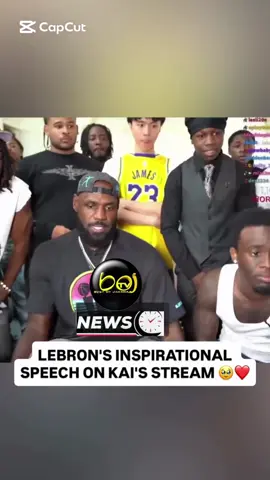 #EntertainmentUpdate LeBron closed Kai’s stream with some words of encouragement 🙏 (via @kaicenat)