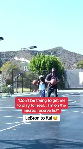 Bron didn’t want to get in trouble for hooping with Kai while on IR 😂 (via @Kai Cenat) #NBA #basketball #lebron #lakers #kaicenat 