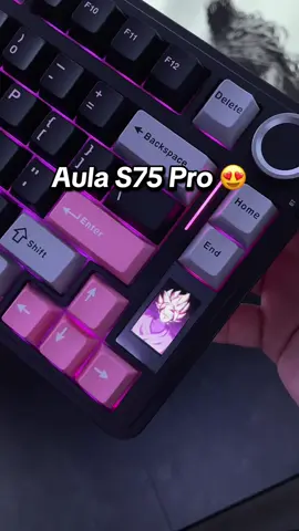 Aula S75 Pro Creamy Mechanical Wireless Keyboard 😍 @Aula #aulas75pro #aula #creamykeyboards #keyboard #wirelesskeyboard 