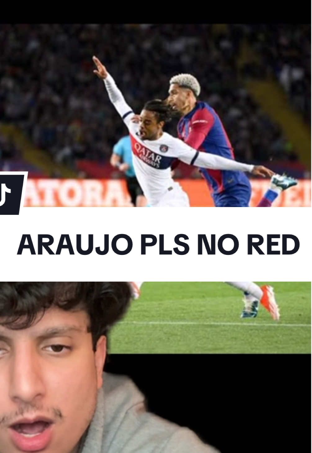NO ARAUJO RED CARD PRAYER SESH 🙏🙏😭😭 #championsleague #fyp #ishdafish5 
