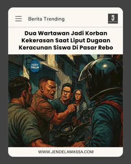 Insiden kekerasan menimpa dua jurnalis, Mifthaul Munir (Warta Kota) dan Rizky, saat meliput dugaan keracunan siswa SDN 01 Gedong yang diduga terkait program Makan Bergizi Gratis (MBG), Rabu (30/9). 📌 Baca selengkapnya : jendelamassa.com  #fyp #wartawan #penganiayaan #mbg #pasarrebo 