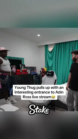 Young Thug pulls up with an Interesting entrance to Adin Ross live stream😭 #adinross #youngthug #fyp