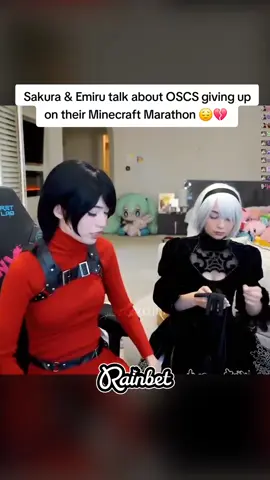 Sakura & Emiru talk about OSCS giving up on their Minecraft Marathon 😔💔  #sakurashymko #emiru #arky #sunnys #fyp 