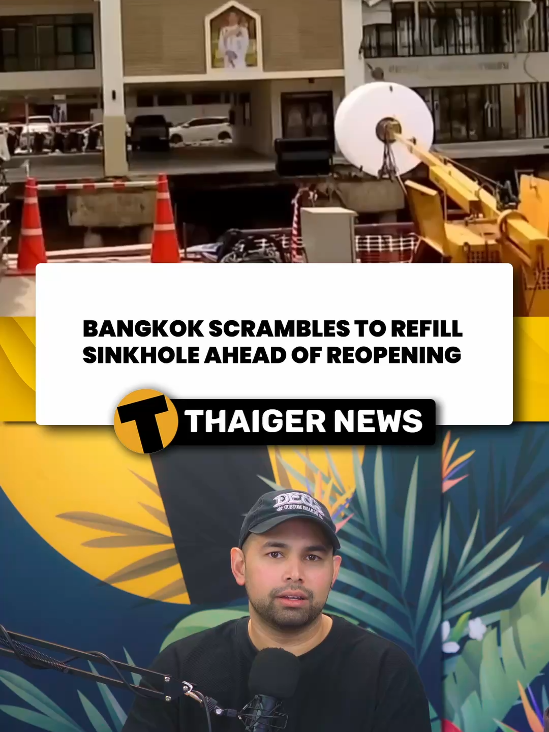 Bangkok Races to Refill Sinkhole with Sand Before Reopening Bangkok officials are working urgently to repair a large sinkhole that opened up on a busy road, disrupting traffic and raising safety concerns. The sinkhole, believed to be caused by soil erosion and water damage, forced authorities to close part of the road for repairs. Workers have since been trucking in sand to fill the hole, with plans to reopen the area as quickly as possible. Officials say monitoring will continue after the refill to ensure stability and prevent further subsidence. The incident highlights the challenges Bangkok faces with ageing infrastructure, heavy rainfall, and high urban pressure on roads. Residents and commuters are being urged to remain cautious in the affected areas until the repair is complete. #Bangkok #ThailandNews #Infrastructure #PublicSafety #UrbanDevelopment #BangkokLife #Traffic #Sinkhole #BangkokUpdates #ThailandInfrastructure