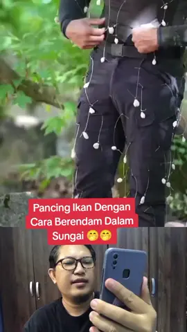 Pancing Ikan Dengan Cara Berendam Dalam Sungai.. 🤭🤭#videoreaksi #videolucu #videoviral #videoseram 