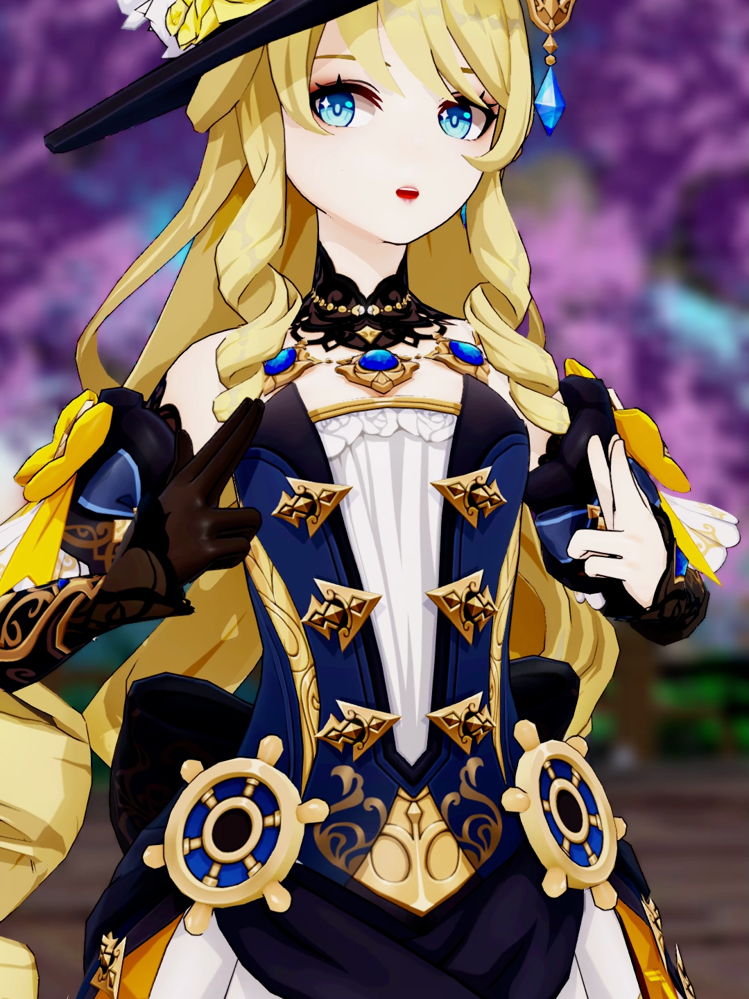 Navia Suave Animation Dance Model：Hoyoverse  Motion: MikuQueen Music: Suave Remix Stage：破邪游艺_by_小海新不恋爱 MME： Harigane/Soboro/Beamman, Tool： MikuMikuDance/MMEffect/.  #navia #genshinimpact #genshin