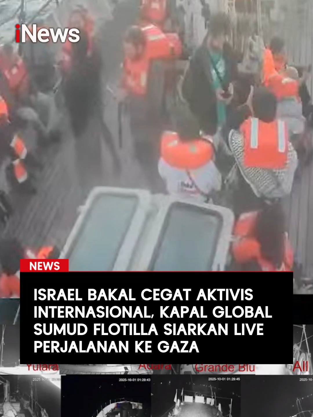 Armada Global Sumud Flotilla yang membawa ratusan aktivis dari 45 negara makin dekat ke perairan Gaza. Kapal bantuan kemanusiaan ini tinggal berjarak 278 km dari pantai Gaza dan diperkirakan tiba Rabu (1/10) atau Kamis. Namun, ancaman besar menanti. Angkatan Laut Israel dipastikan akan melakukan intersepsi, membuat para aktivis berisiko ditangkap. Konvoi ini bertekad mendobrak blokade Israel yang sudah berlangsung 18 tahun. Untuk itu, penyelenggara meminta perhatian internasional dan menyiarkan perjalanan secara langsung di YouTube. Baca selengkapnya di sini: https://www.inews.id/news/internasional/militer-israel-akan-cegat-kapal-global-sumud-flotilla-tangkapi-aktivis-internasional #Gaza #GlobalSumudFlotilla #Israel #BlokadeGaza #Flotilla #Kemanusiaan