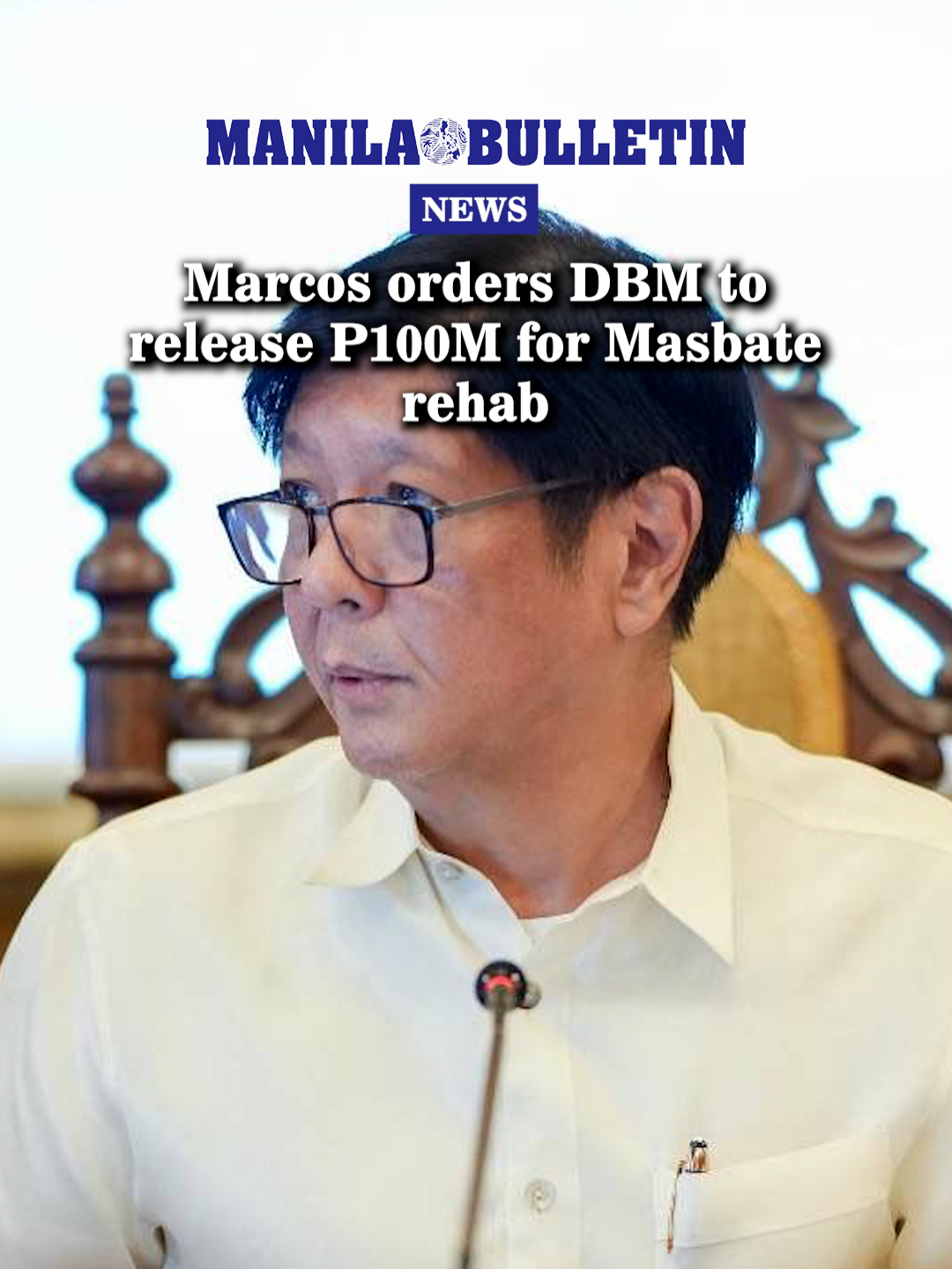 President Marcos has directed the Department of Budget and Management (DBM) to release P100 million in local government support fund (LGSF) to typhoon-stricken Masbate for the province's rehabilitation. #MBNews #ManilaBulletin #News #NewsPH