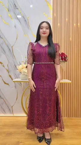 Longdress payet mewah burgundy😍❤️#dressnatal #dressmewah #natal #dresskondangan #drestilepayet 