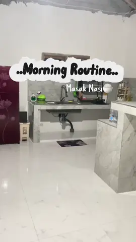 Kalo Pagi hari itu penting Masak nasi Dulu Masalah Lauk pikir belakangan 😀😀#fyp #morningroutine #masaknasi #dapurminimalis #dapursederhana 