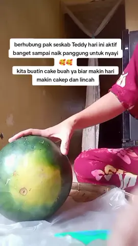 buat cake buah untuk pak seskab Teddy🤭🤭 izin ya pak seskab Teddy  maafkan kegilaan ku ini bapak 🥰😂 #fyppppppppppppppppppppppp #viraltiktok #kontenhiburan #mayorteddy #seskabteddyindrawijaya 