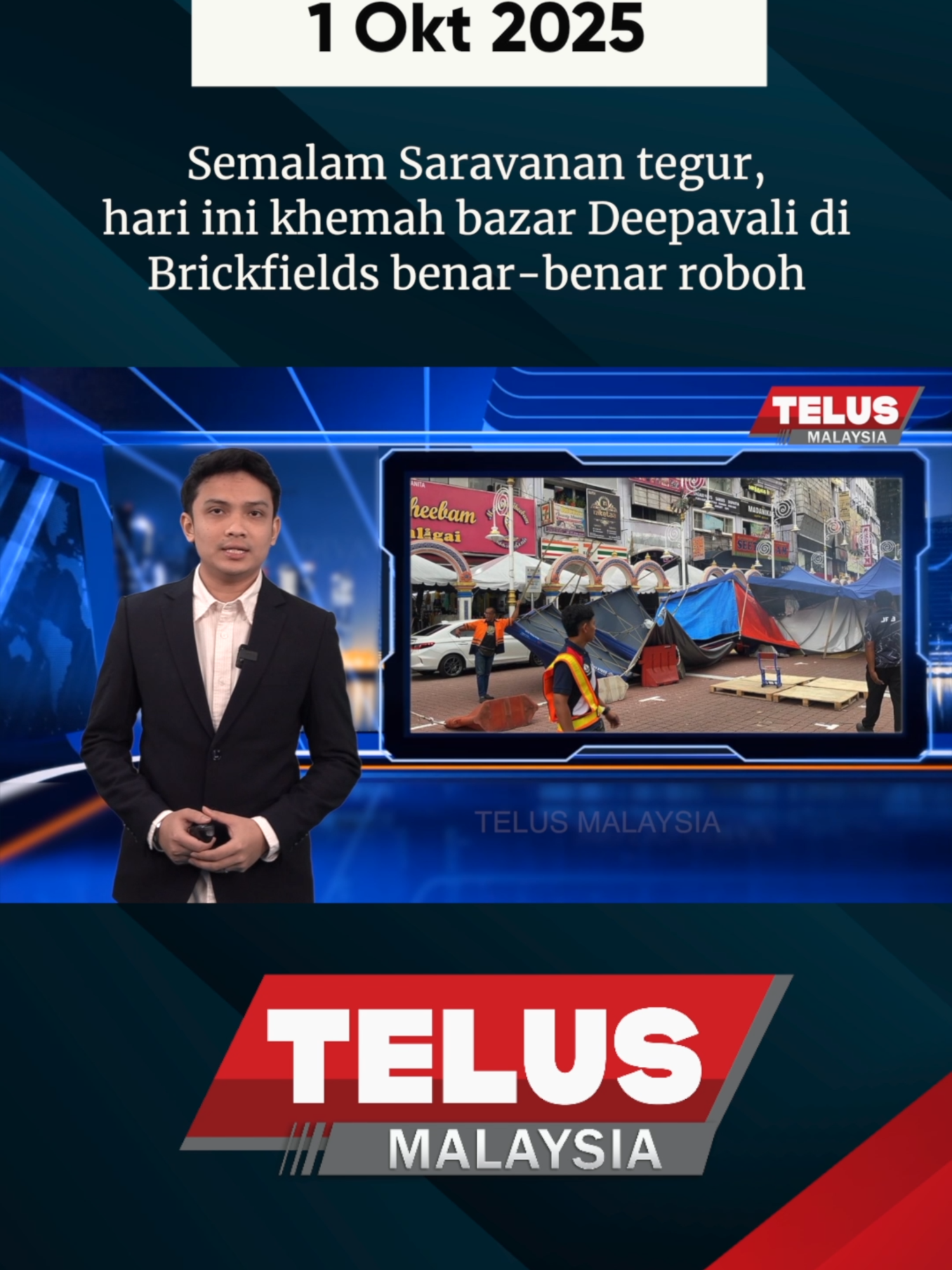 Semalam Saravanan tegur, hari ini khemah bazar Deepavali di Brickfields benar-benar roboh #latest #telus #semalam #saravanan #tegur #hari #ini #khemah #bazar #deepavali #brickfields #benarbenar #roboh #trendingnewsmalaysia #fyp #foryoupage
