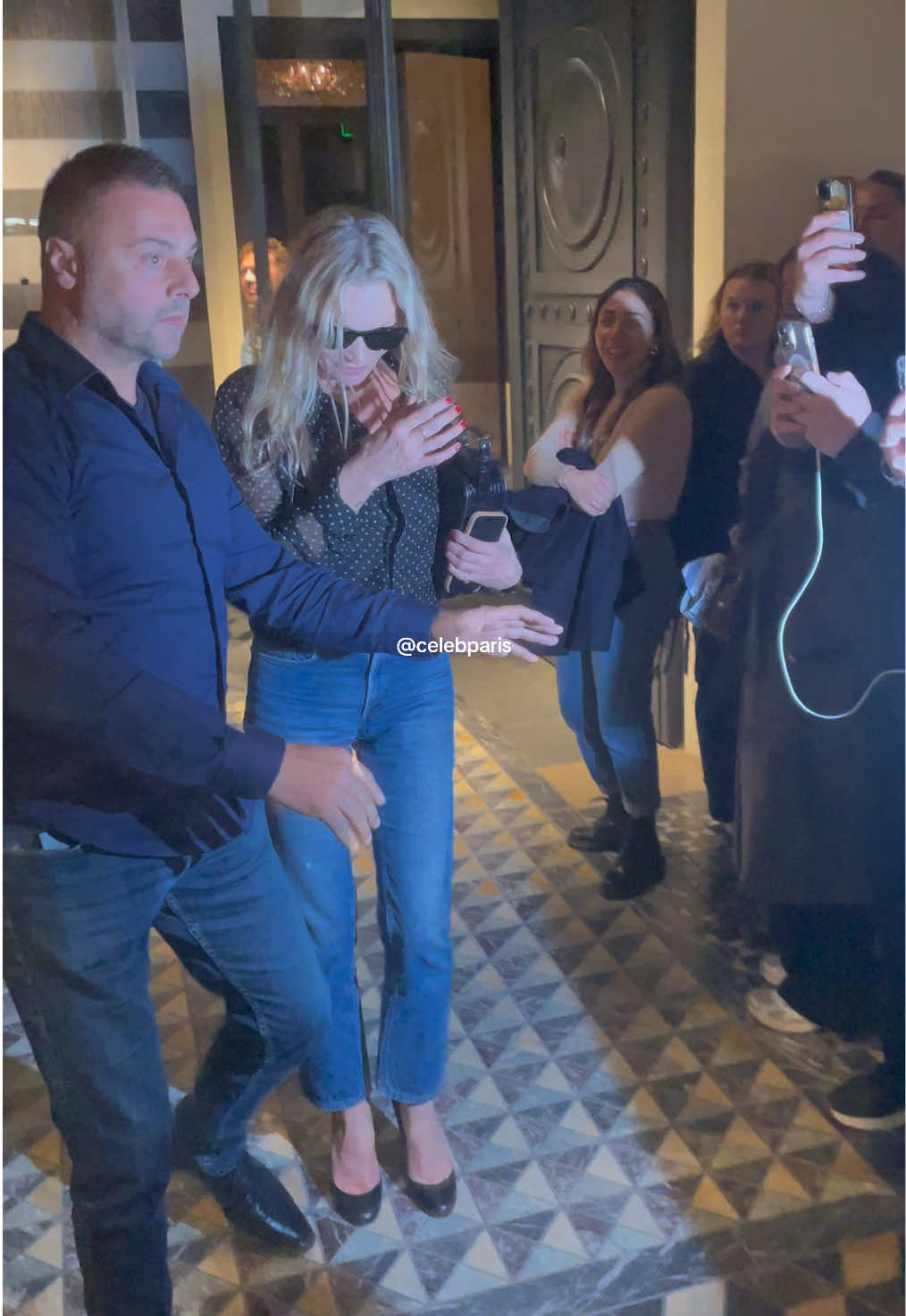 Kate Moss exiting the Coast hotel in Paris #katemoss #fashionweek #celebrity 