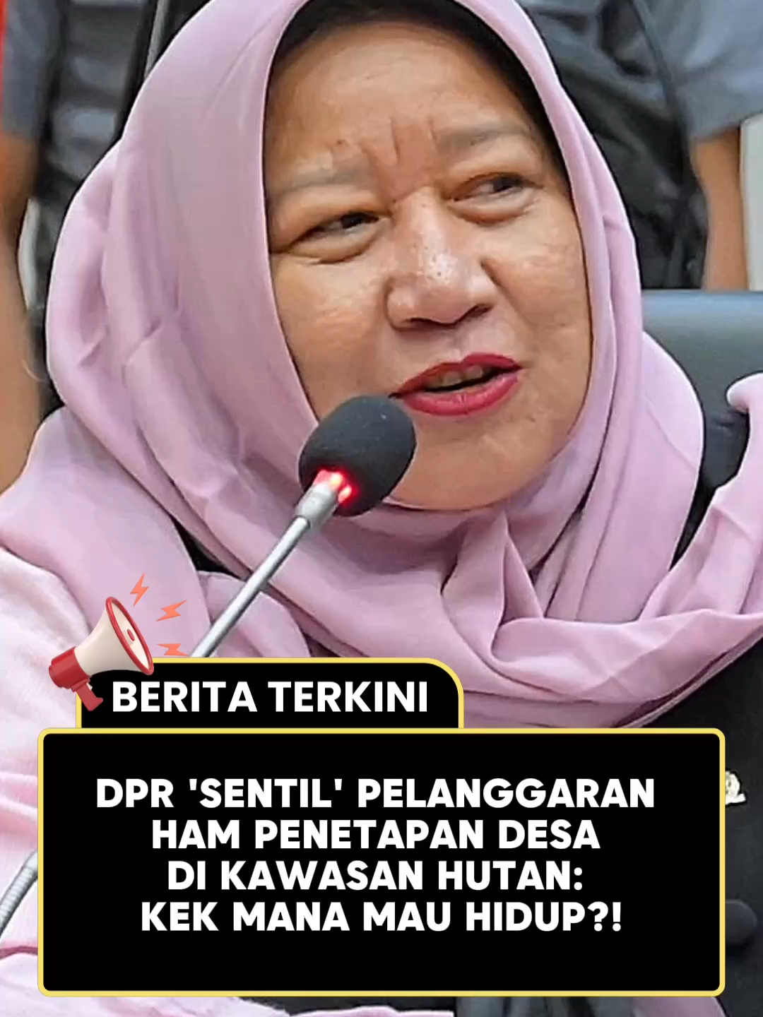 Banyak desa yang udah puluhan tahun berdiri, ehhh tiba-tiba dicap masuk kawasan hutan  Lah terus, warga mau hidup gimana? Rumah udah ada, kebun udah jalan, masa disuruh angkat kaki gitu aja?  Siti Aisyah Anggota Komisi XIII DPR RI Fraksi PDI Perjuangan sentil keras soal ini, karena hidup rakyat jangan dikorbankan cuma gara-gara aturan yang nggak jelas.  #fraksipdiperjuangan #DPRRI #HakRakyat #PelanggaranHAM #DesaVsKawasanHutan #SuaraRakyat #viraltiktok #fypage