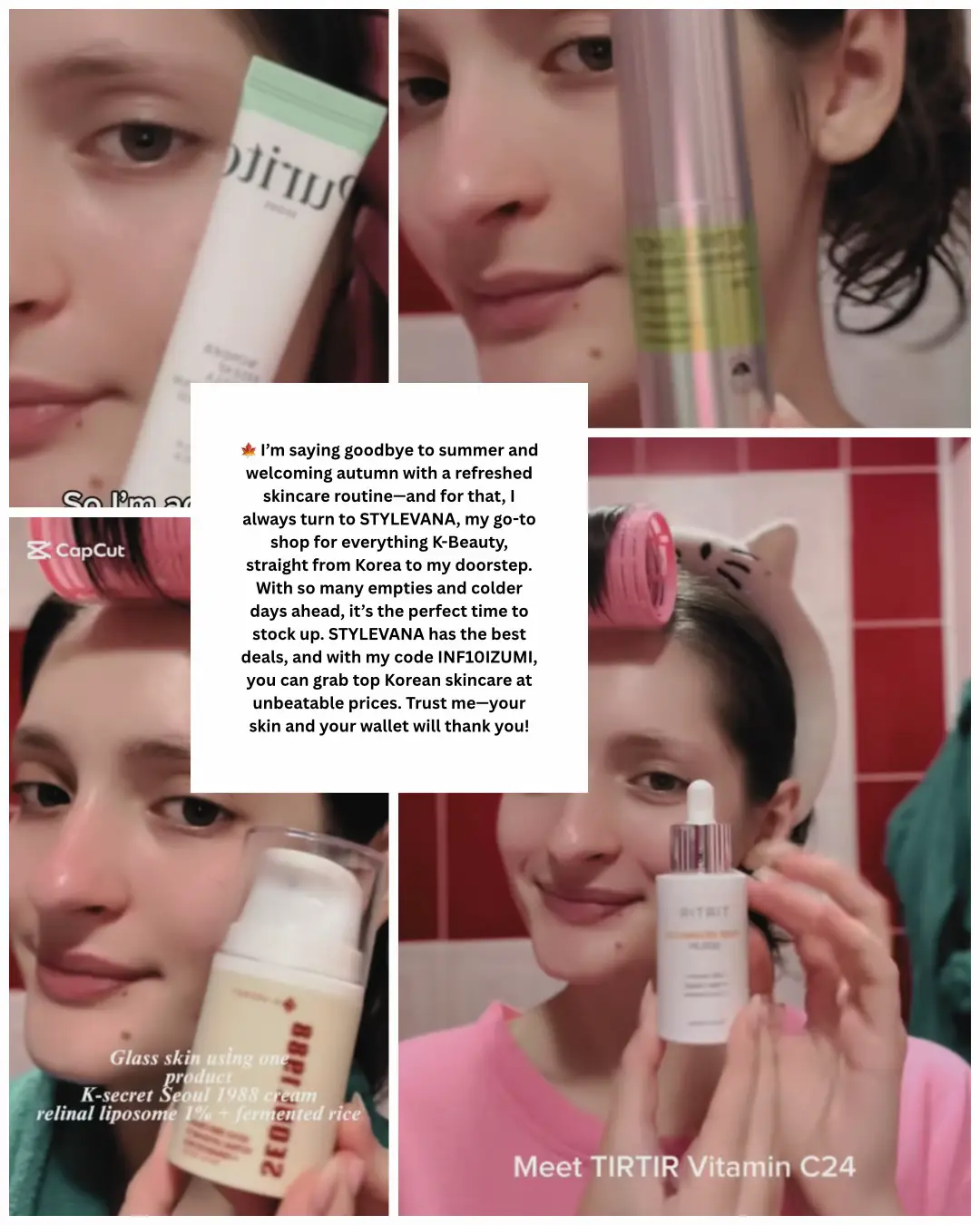 I'm saying goodbye to summer and welcoming autumn with a refreshed skincare routine-and for that, I always turn to STYLEVANA, my go-to shop for everything K-Beauty, straight from Korea to my doorstep. With so many empties and colder days ahead, it's the perfect time to stock up. STYLEVANA has the best deals, and with my code INF10IZUMI, you can grab top Korean skincare at unbeatable prices. Trust me-your skin and your wallet will thank you! @celimax.global @Stylevana @Stylevana Influencers @KSECRET GLOBAL @TIRTIR Inc. @TIRTIR INFLUENCERS @PURITO SEOUL @Purito Seoul Collabs @APLB Global Official @medicube global #acne #acnetreatment #beauty #skincare #stylevana 
