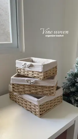 Organized but make it ✨aesthetic✨ Because even storage can be pretty 🧺✨ #organizer #storagebasket #organizewithme #wovenbasket #vinewoven 