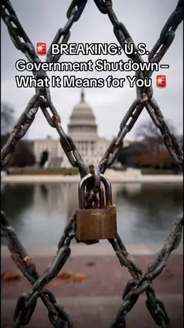 🚨 U.S. Government Shutdown: When Congress can’t agree on a budget, funding stops for many federal services. Workers face furloughs, parks & museums close, but Social Security & Medicare continue. Essential services stay open. #DailyWorldNews26 #BreakingNews #StayInformed
