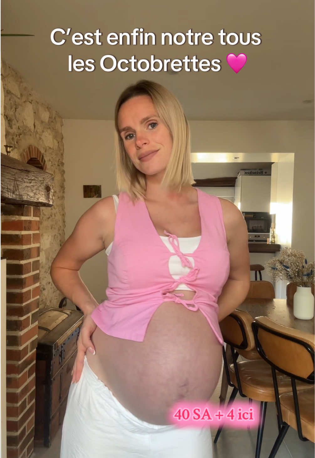Enfin notre tour 🩷🩷 #octobrette #40weekspregnant #octobrerose #grossesse #momtok 