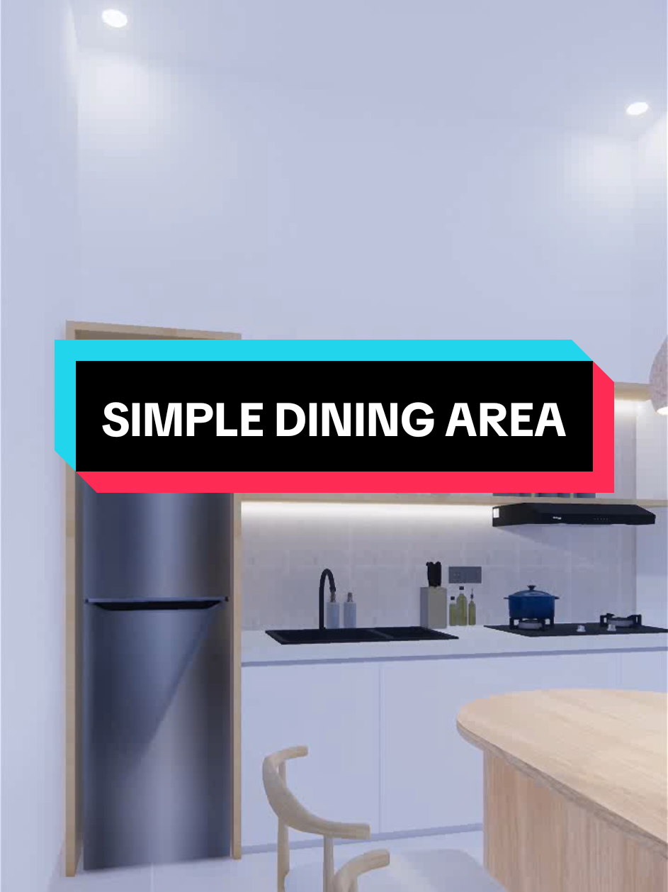 POV Punya Ruang Makan yang simple sekalian area pantry yang mudah diakses dari meja makan, bikin betah masak ngga si? #masak #kitchenset #desainrumah #arsitekmalang 