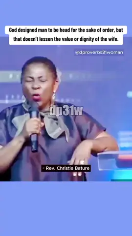 God designed man to be head for the sake of order, but that doesn’t lessen the value or dignity of the wife. #dproverbs31woman #fyp #viral #tiktokuk #tiktokusa 