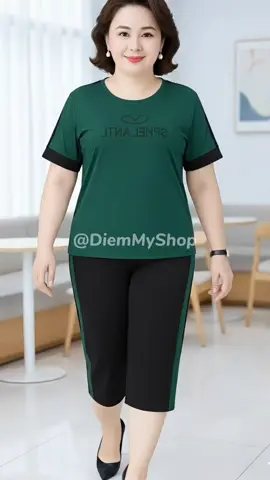 Đồ bộ trung niên áo tay ngắn phối quần lững có bigsize #dobotrungnien #Thoitrangtrungnien #thoitrangbigsize #MacDepMoiNgay #xuhuong 