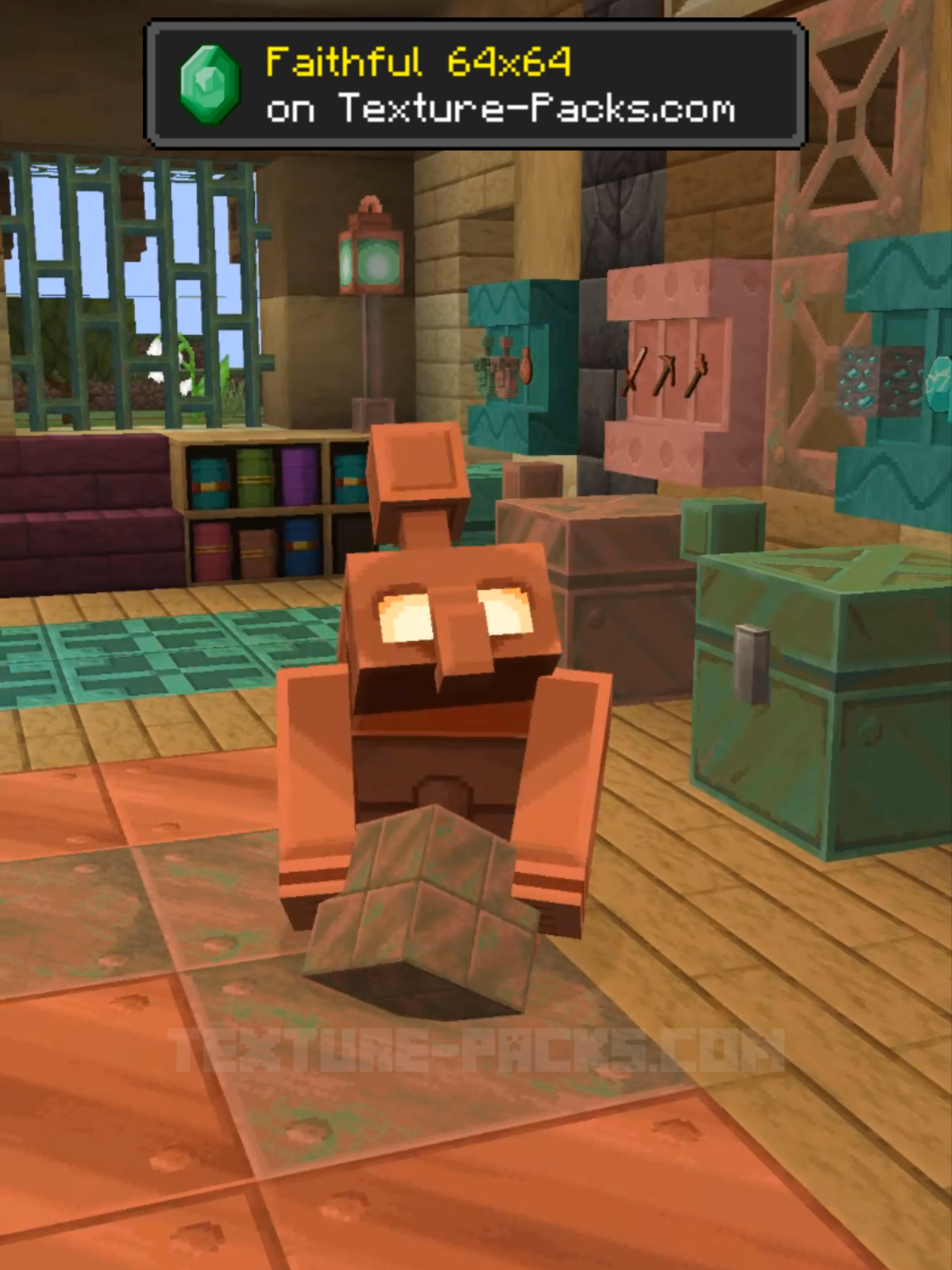 Faithful 64x Texture Pack!! #minecrafter #texturepack #minecraftbedrock #mcpe #minecraftpe