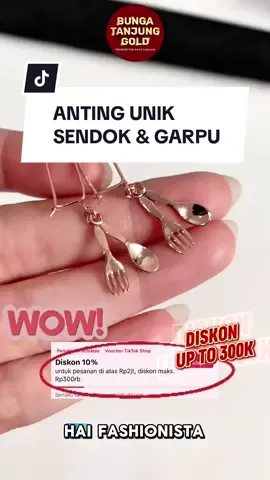 Siapa yang suka barang anti mainstream? Anting ini cocok buat kalian #bungatanjung #17k #perhiasanemas #goldjewelry 