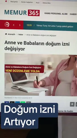 Doğum izni artırılıyor.