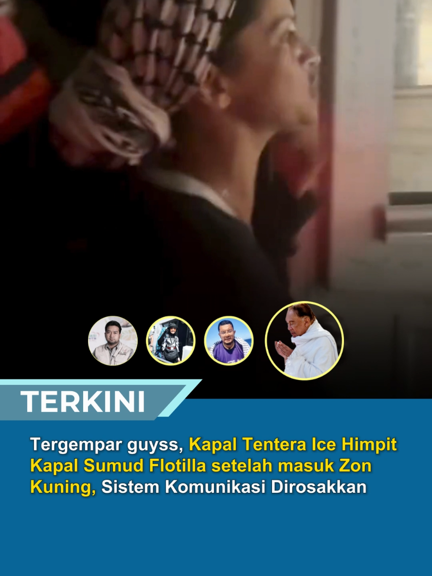 Tergempar guyss, Kapal Tentera Ice Himpit Kapal Sumud Flotilla setelah masuk Zon Kuning, Sistem Komunikasi Dirosakkan #trendingnewsmalaysia #beritaditiktok #fyp #sumudflotilla #sumudnusantara 