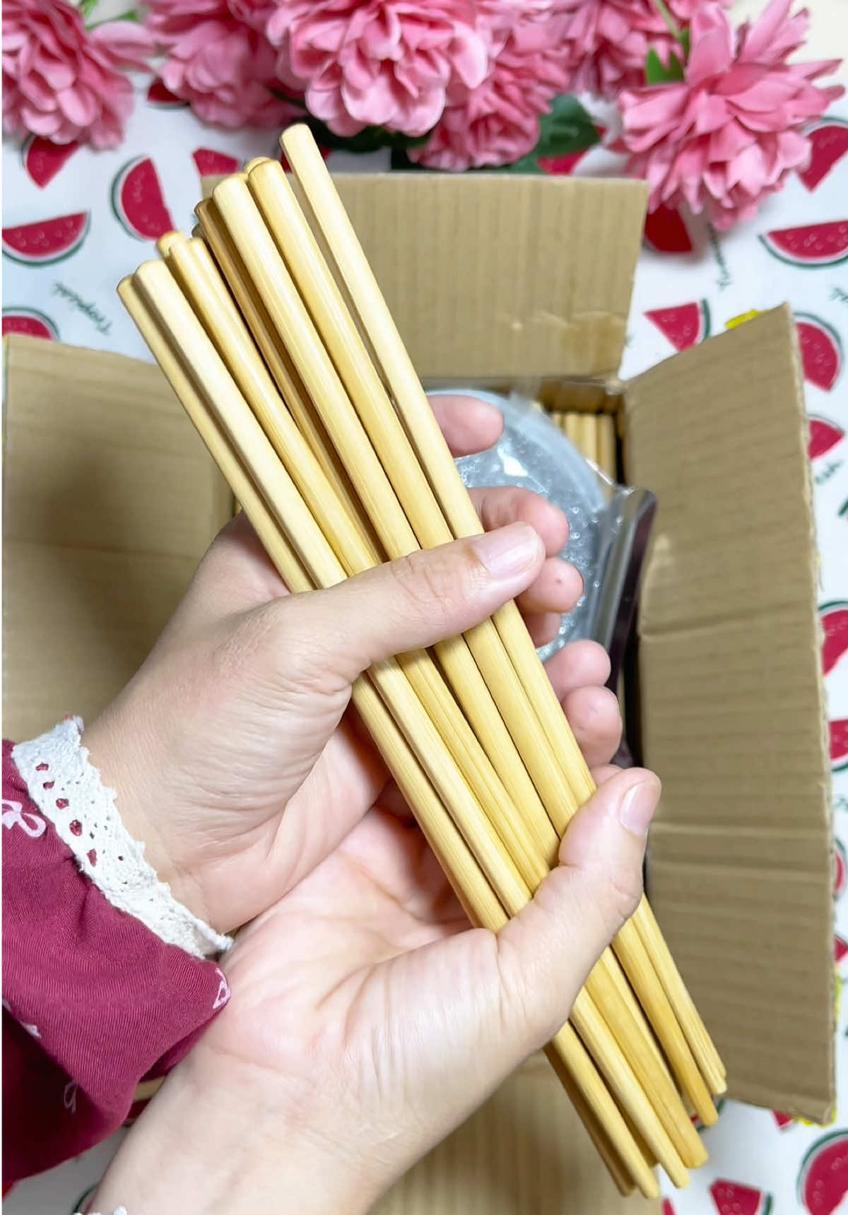 Combo 50 đũa Tre Tặng 1 miếng Cước Rửa Chén 10 Muỗng inok dày #đũa #duatre #duatregia #giadungnhabap93 