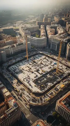 De la fundación a la gloria 🏟️⚽ ¡Mira al Santiago Bernabéu levantarse paso a paso! ✨ #SantiagoBernabeu #StadiumBuild #Timelapse #Viral 