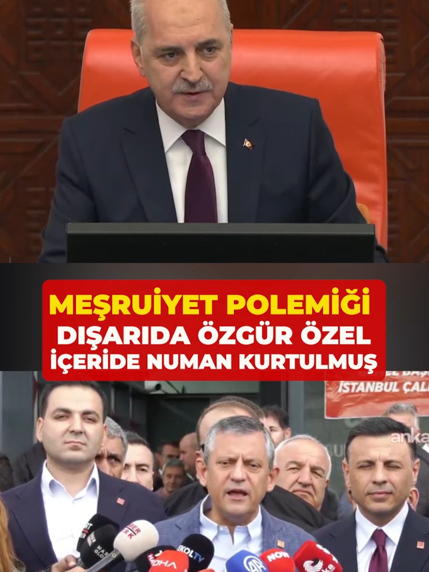 Trump'ın Erdoğan'a meşruiyet verdiği sözleriyle ilgili Özgür Özel ve Numan Kurtulmuş'tan iki farklı yorum.