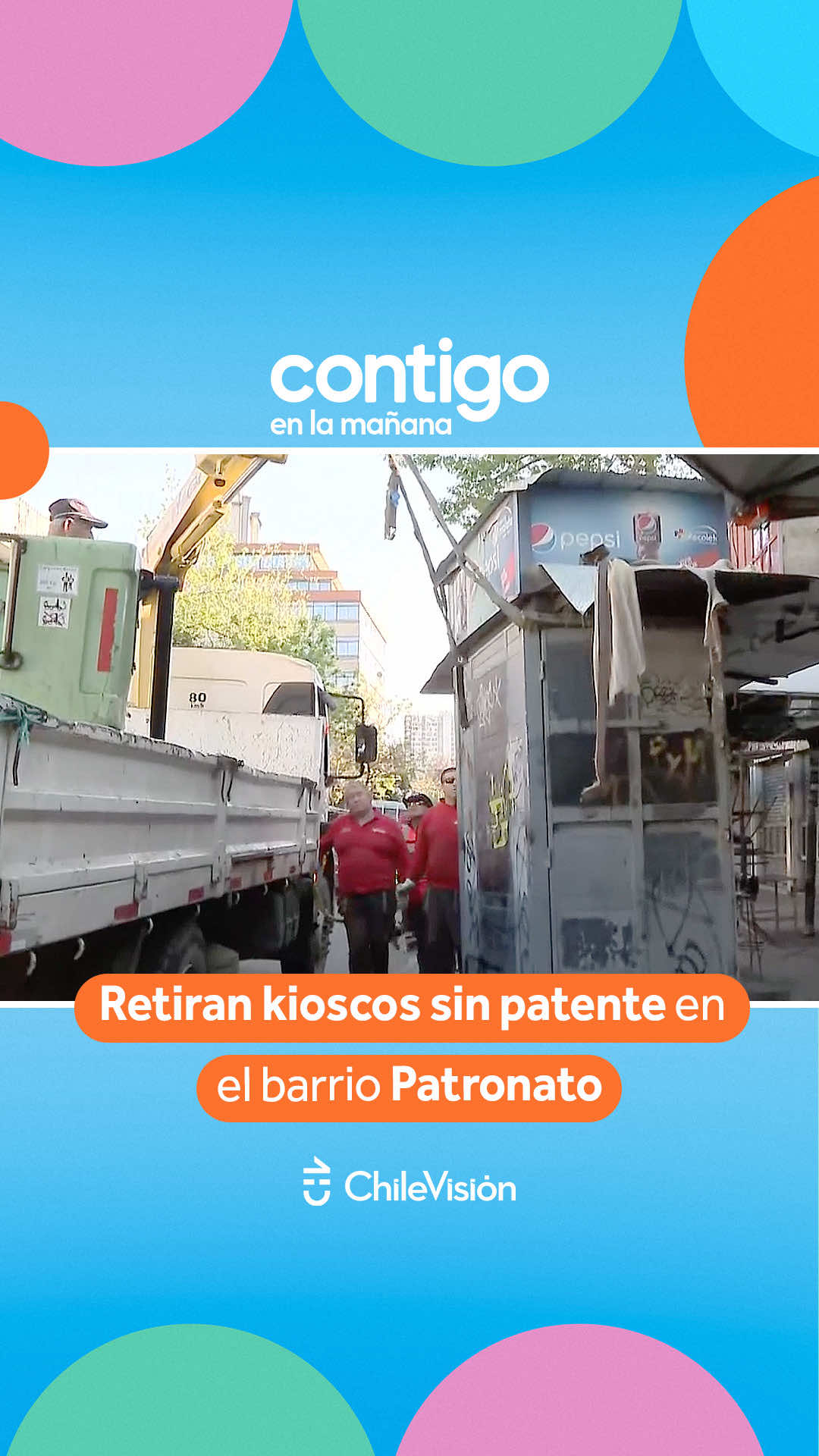 🔴 En Recoleta: Funcionarios municipales desarrollan plan para retirar kioscos abandonados en el barrio Patronato. Además, se retirarán estructuras llamadas “paraguas” en las que vendedores ambulantes ofrecen productos de forma irregular. #ContigoCHV 📲
