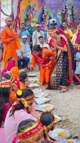 Apni saran❤️🙏 #kanyavojan❤️🙏 #navratri #foryou #nivayadav88 #villagers #parentslove 