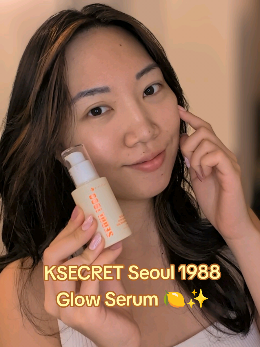 day 1 ➡️ day 7: visible improvement in tone + texture with the Seoul 1988 Glow Serum 🍋✨  formulated with 15% niacinamide + yuja extract + glutathione, it targets dark spots, uneven tone, and dullness. the vitamin c capsules burst on skin for a brighter, hydrated finish 💛 i'm obsessed!! @KSECRET GLOBAL  #ksecret #seoul1988 #glowserum #kbeauty #fyp 