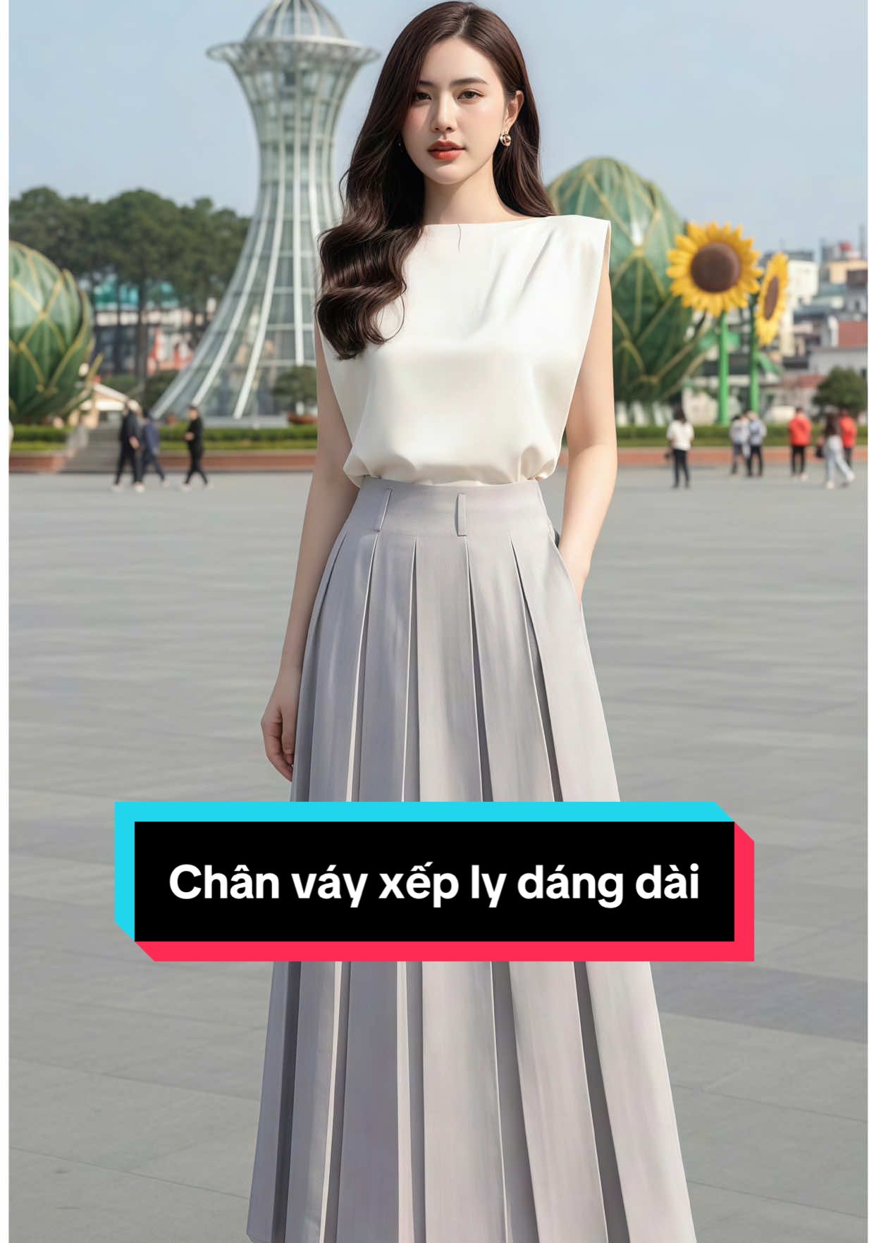 Chân váy xếp ly dọc dáng dài xoè nhẹ nhàng duyên dáng #chanvayxeplydangdai #chanvayxeply #chanvaydangdai #lala #lalacloset 