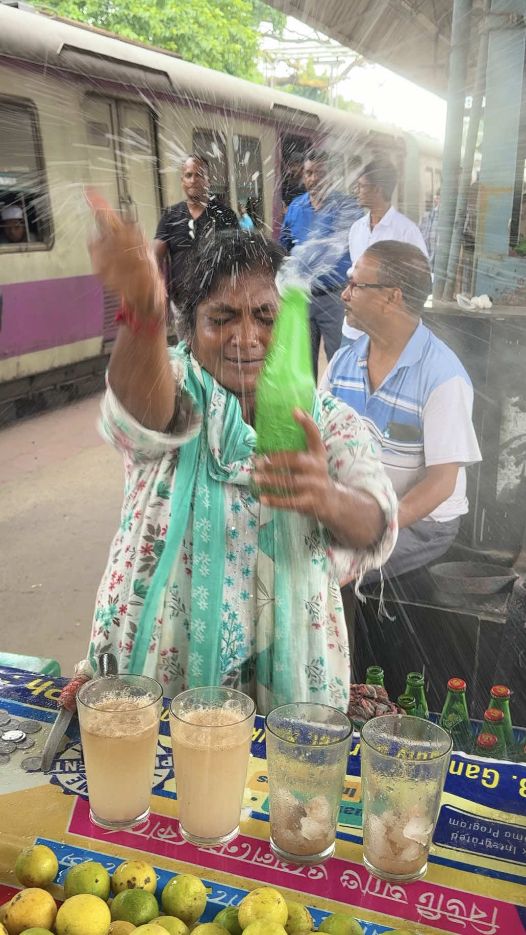 Famous Indian Aunty Makes Fresh Nuclear Soda 🔍 Business name  Nuclear Soda  📍Address  Baruipur, India 💵 Price  15 Rupee/$ 0.17 USD