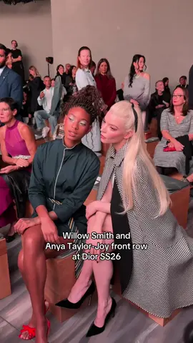 @WILLOW and Anya Taylor-Joy sit from row at Jonathan Anderson’s @Dior womenswewr debut in Paris ‼️ #DazedFashionTV #TikTokFashion #PFW #WillowSmith #AnyaTaylorJoy