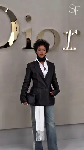 #TaylorRussel arriving at the @Dior Spring 2026 show. #PFW